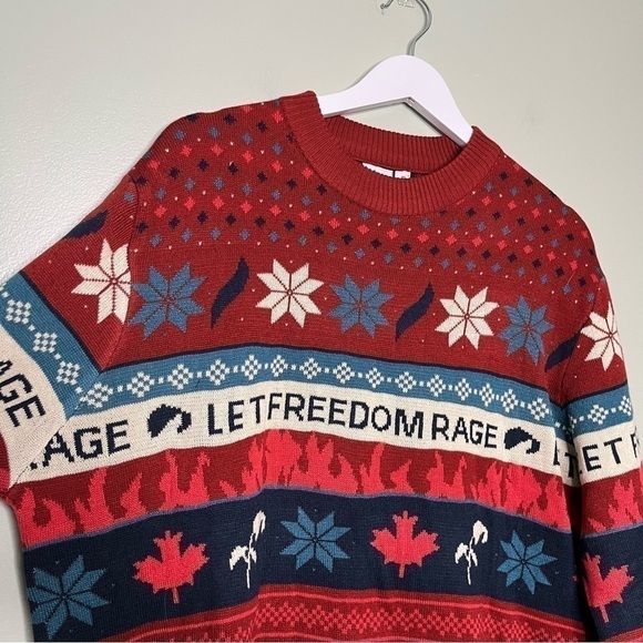 NWT Hulu The Handmaid’s Tale Let Freedom Rage Christmas Holiday Sweater Size‎ XL - Picture 4 of 11